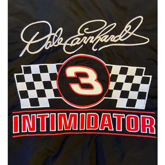 VTG 90s Dale Earnhardt Nascar Nutmeg Mills Racing Embroidered Jacket L #3 Hats - Picture 3 of 16